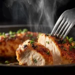 Two forks shredding warm cooked poultry inside a hot cast iron skillet. - how long does cooked chicken last in the fridge