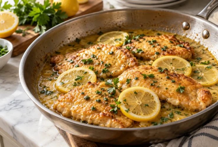 Chicken francese recipe – golden cutlets in lemon butter sauce