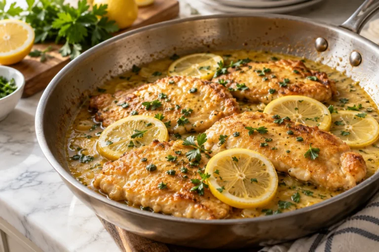 Chicken francese recipe – golden cutlets in lemon butter sauce