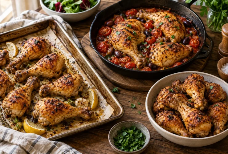 Chicken leg dishes – baked, braised and air fryer chicken legs